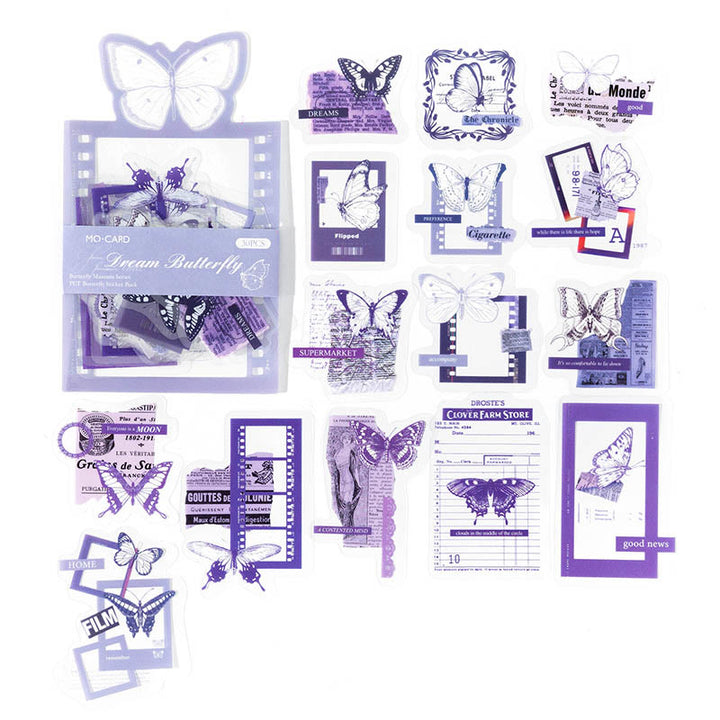 Butterfly Museum Series Sticker For DIY Journal Decor