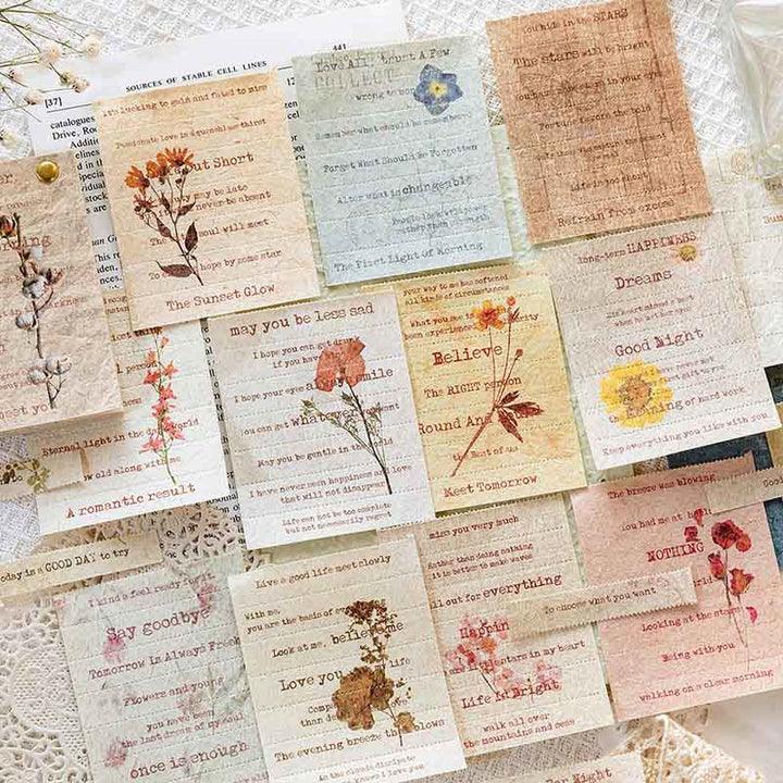 Flower Trade Wind Series Sticker For DIY Journal Decor