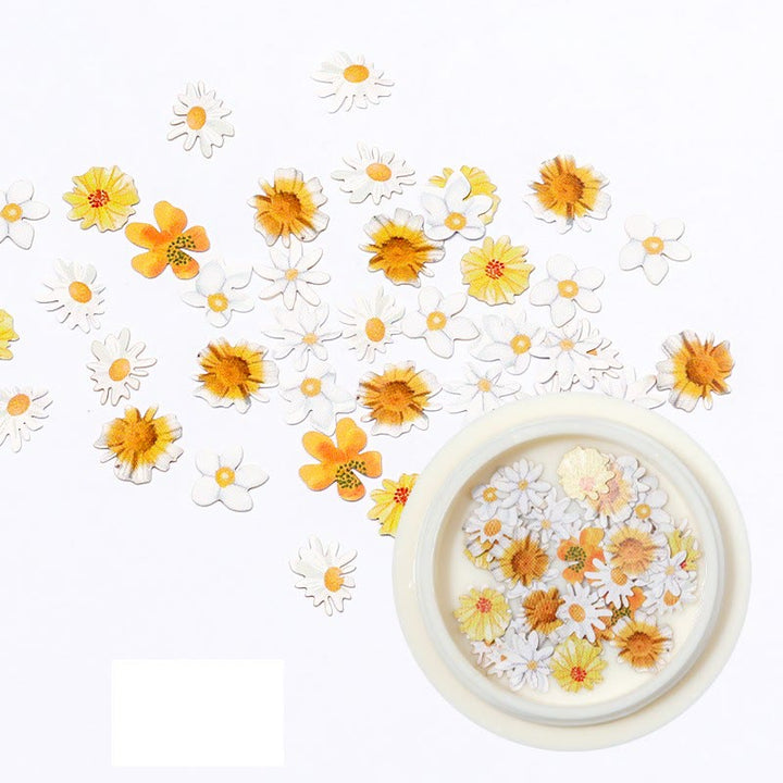 Colorful Mixed Daisy Artificial Flower Art Sequins Decals For Scrapbooking