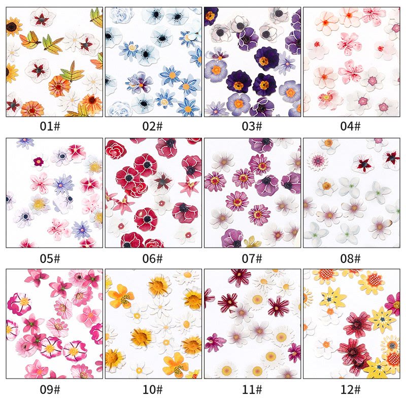 Colorful Mixed Daisy Artificial Flower Art Sequins Decals For Scrapbooking