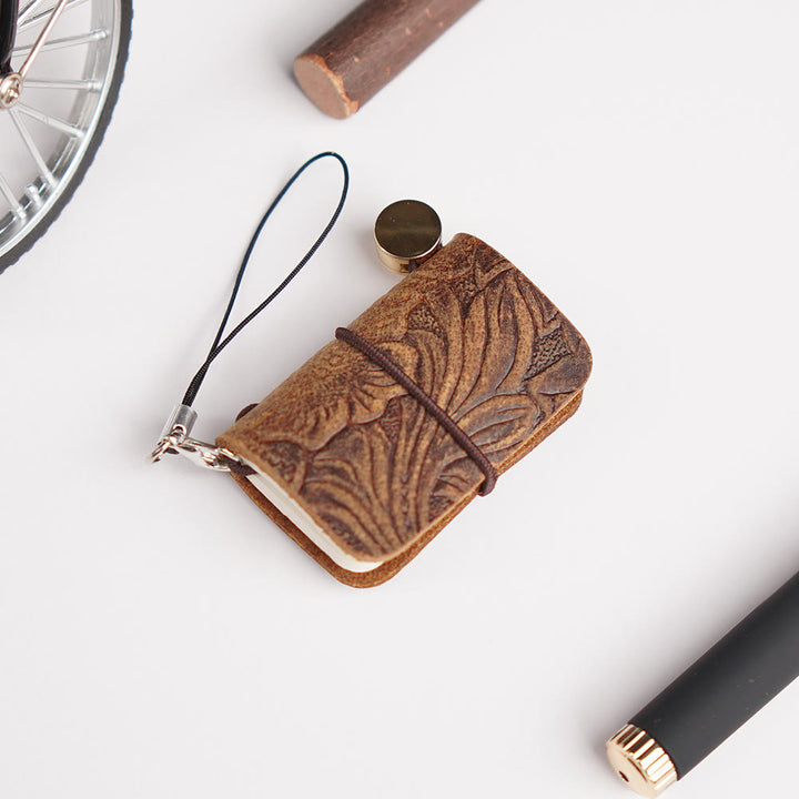 Handmade Leather Miniature Notebook DIY Scrapbooking Journal