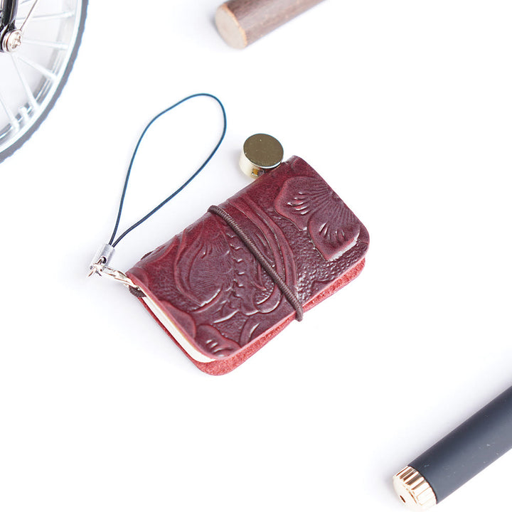 Handmade Leather Miniature Notebook DIY Scrapbooking Journal