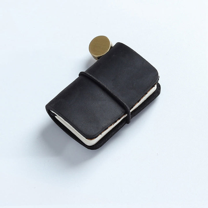 Retro Pocket Notebook Mini Journal Scrapbook with Leather Cover