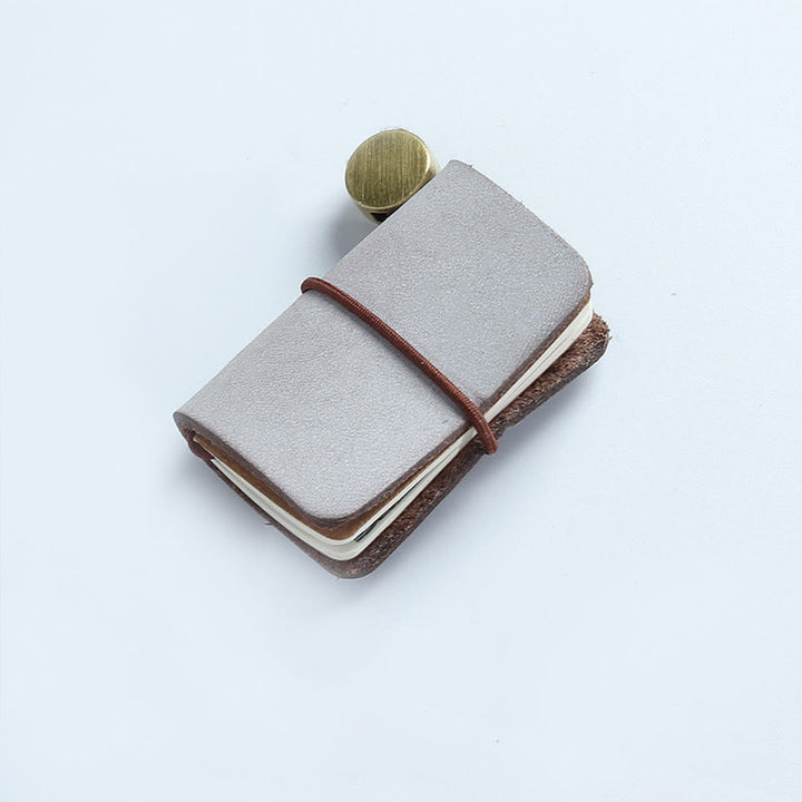 Retro Pocket Notebook Mini Journal Scrapbook with Leather Cover