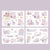 Flower Language Theme Rub On Transfers Sticker 3 Sheets Scrapbooking Supplies