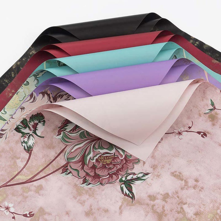 Retro Elegant Floral Gift Wrapping Paper Craft Paper