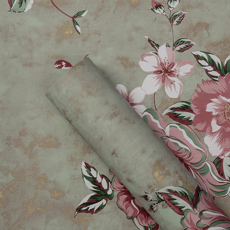 Retro Elegant Floral Gift Wrapping Paper Craft Paper