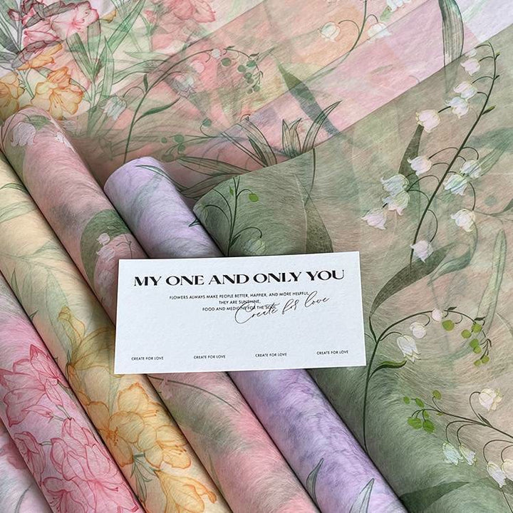 Soft Non-Woven Cotton Flowers Wrapping Paper Gift Wrap Supply