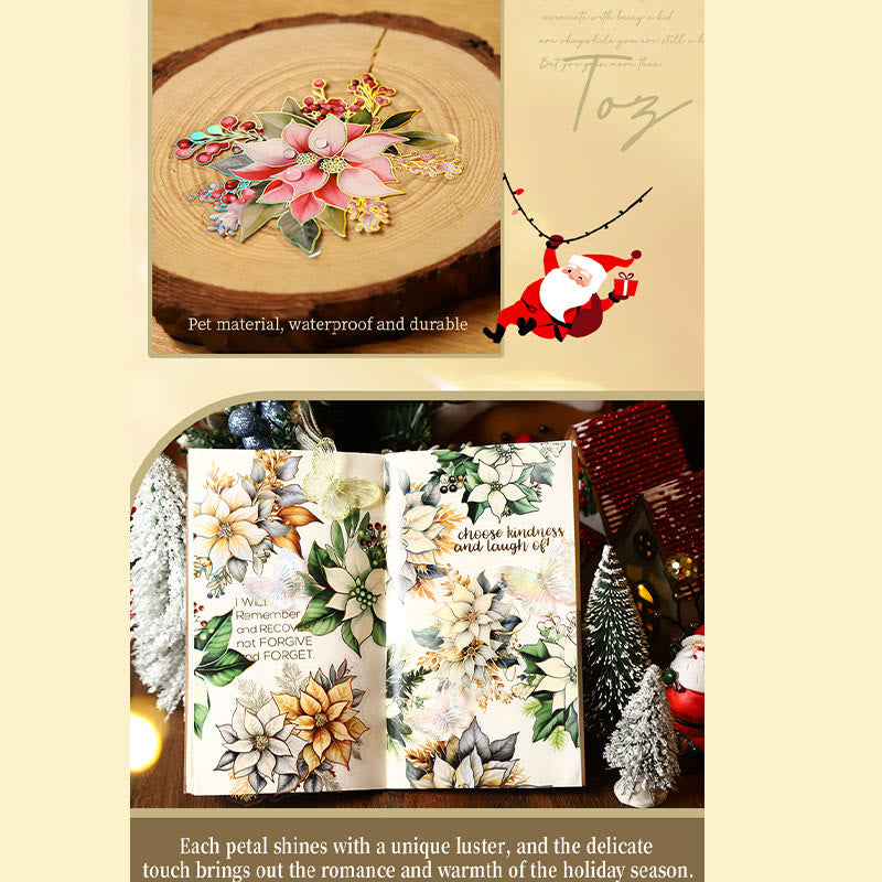 Christmas Blossom Series Stickers For Decorative Journaling Crafts