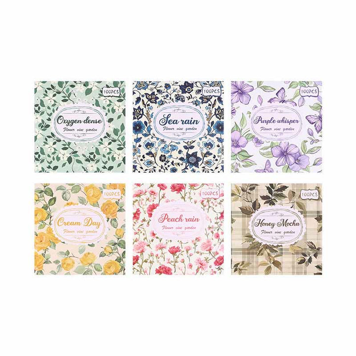 Flower Vine Garden Series Paper For Decorative Journaling Paper