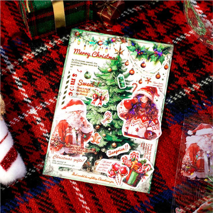 Merry Christmas Series Tape Loop Sticker For Journal Crafts