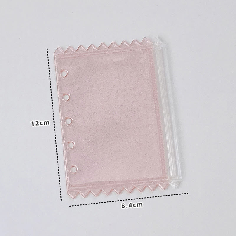 M5 Flashing Color Zip Storage Bag with 5 Holes Loose-Leaf Page