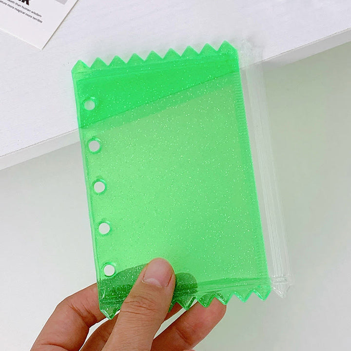 M5 Flashing Color Zip Storage Bag with 5 Holes Loose-Leaf Page