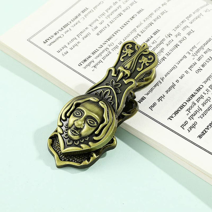 Metal Baron Face Shaped Paper Filer Clip Handbook Storage Clip