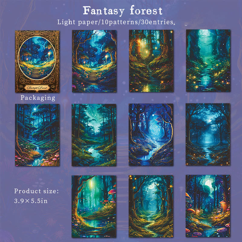 Enchanted Forest Series Paper For Decorative Journaling Paper