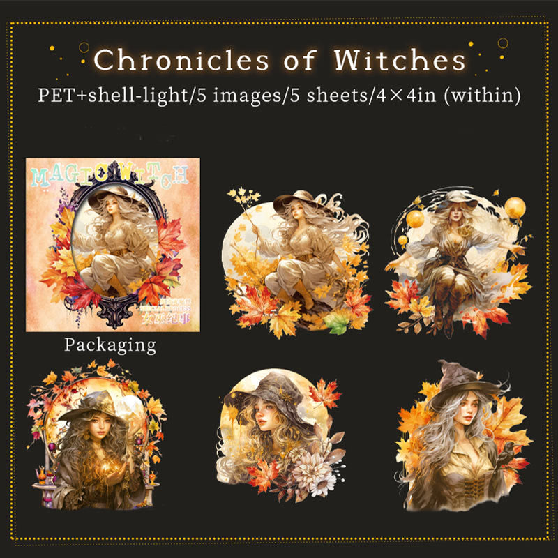 Magic Witch Series Magic PET Sticker For Journal Decor