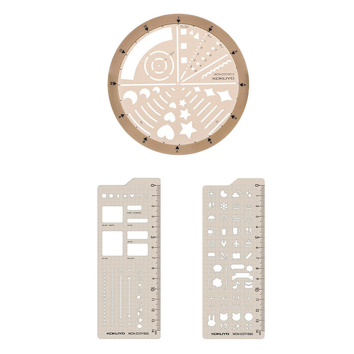 Geometric Drawing Template Ruler 360 Degree DIY Crafts Journal Templates