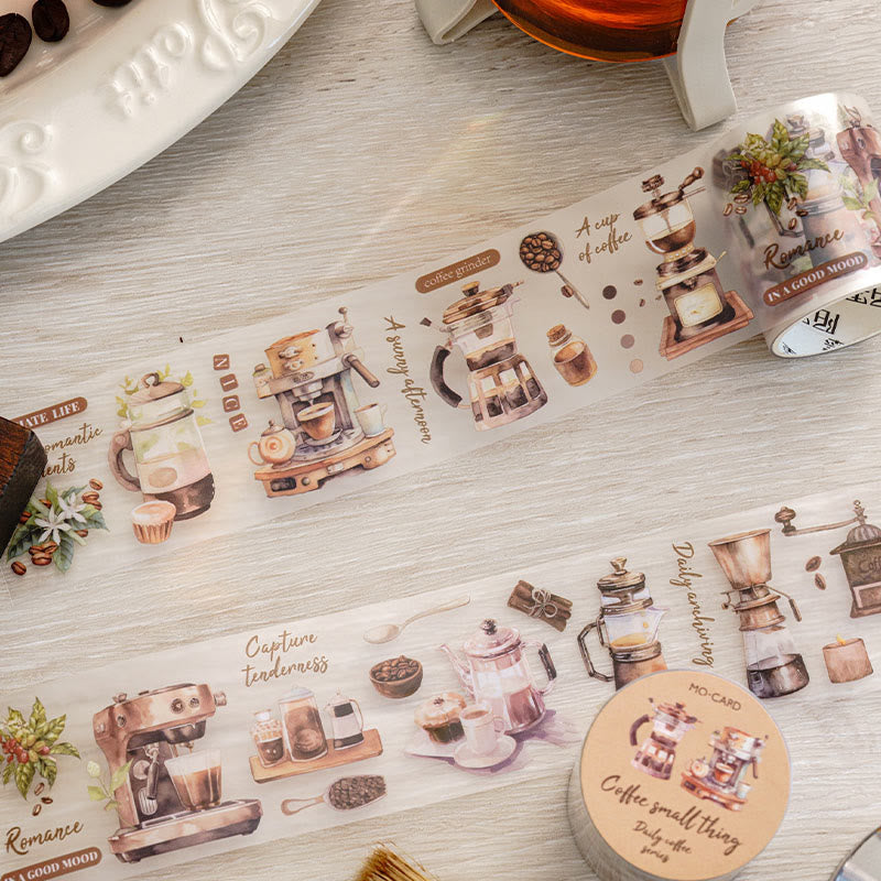 Daily Cup Of Coffee Series PET Tape Loop For Journal Crafts