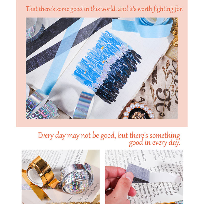 Moonlight And Poetry Series Washi Tape Loop For Journal Crafts