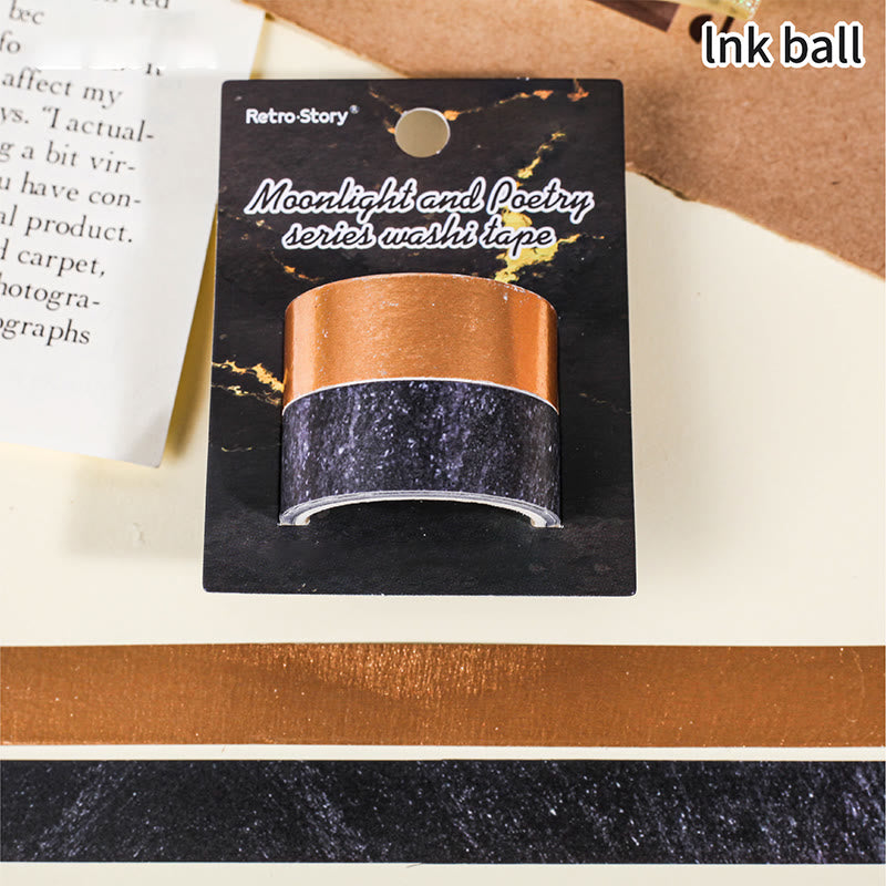 Moonlight And Poetry Series Washi Tape Loop For Journal Crafts