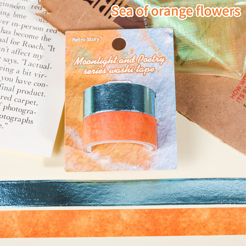 Moonlight And Poetry Series Washi Tape Loop For Journal Crafts