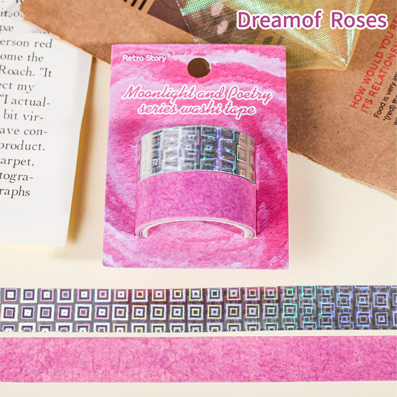 Moonlight And Poetry Series Washi Tape Loop For Journal Crafts