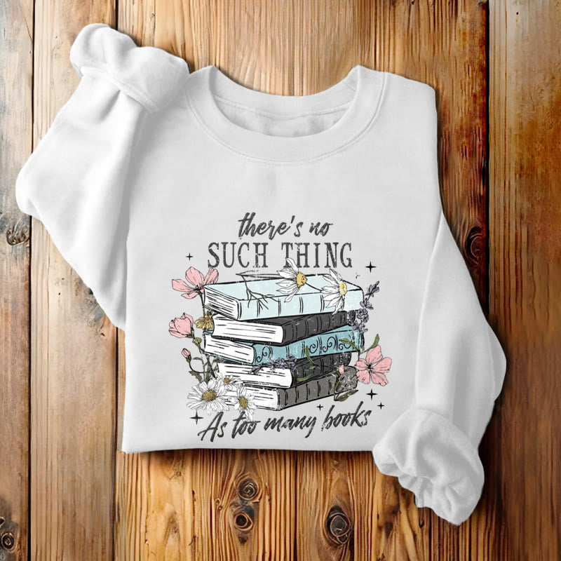 Cozy Reading Environment Fleece Lined Sweatshirt Round Neck Sweatshirt