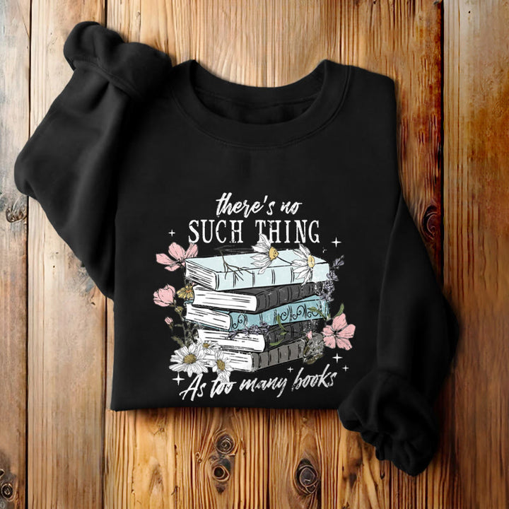 Cozy Reading Environment Fleece Lined Sweatshirt Round Neck Sweatshirt