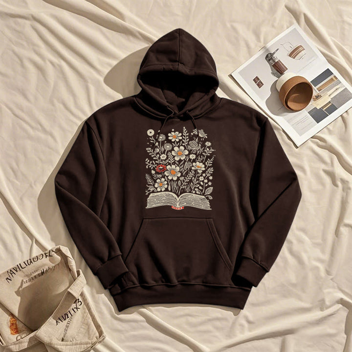 Reading Books For Happiness Fleece Lined Hoodie Comfy Hooded Sweatshirts