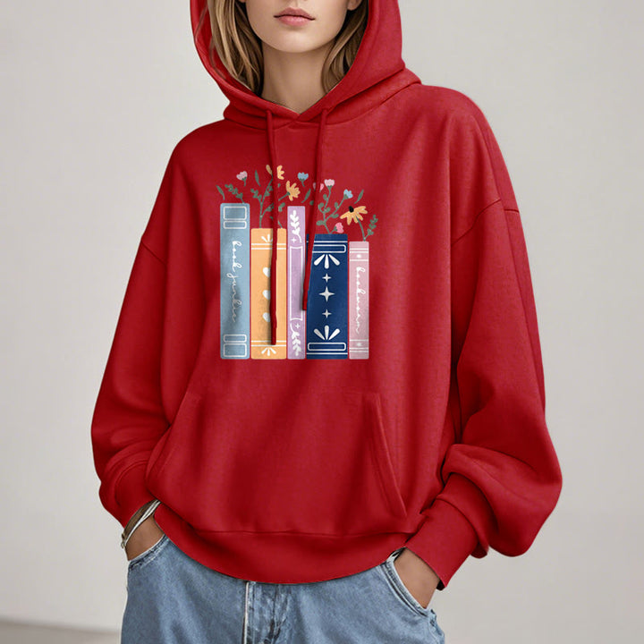 Fleece Lined Hoodie For Book Lovers Comfy Hooded Sweatshirts