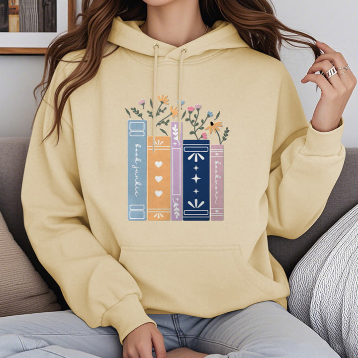 Fleece Lined Hoodie For Book Lovers Comfy Hooded Sweatshirts