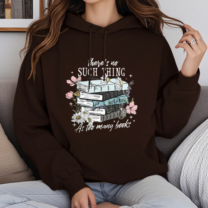 Cozy Reading Environment Fleece Lined Hoodie Comfy Hooded Sweatshirts