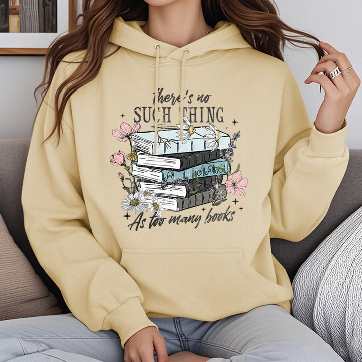 Cozy Reading Environment Fleece Lined Hoodie Comfy Hooded Sweatshirts