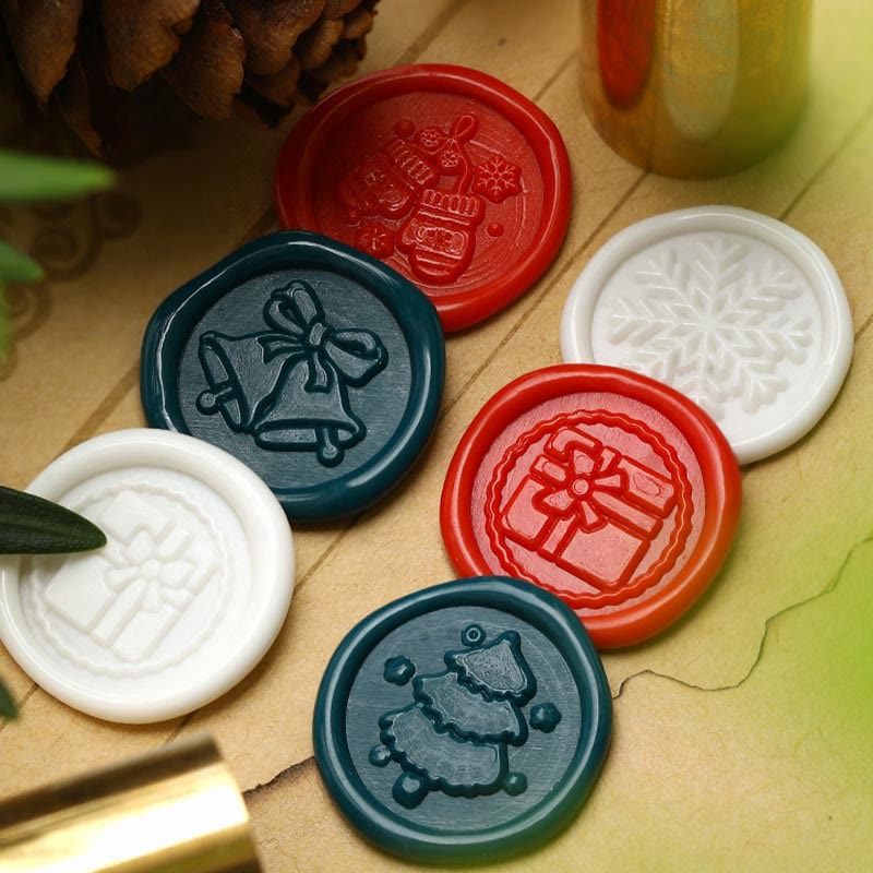 Double-Side Christmas Theme Wax Seal Stamp Brass Head