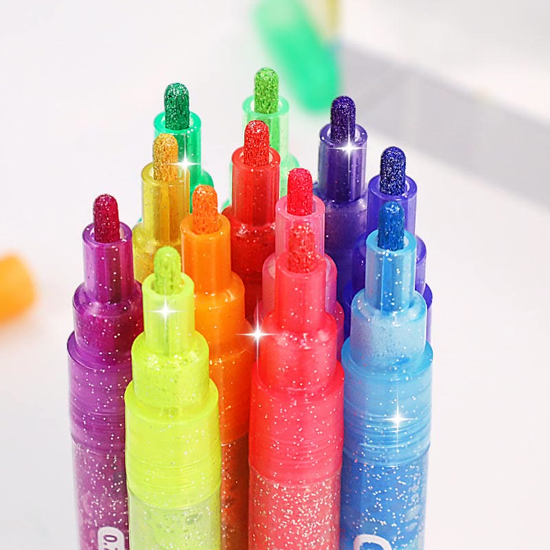 12-Colors Acrylic Paint Pens for DIY Craft Wood Canvas Rock Glass