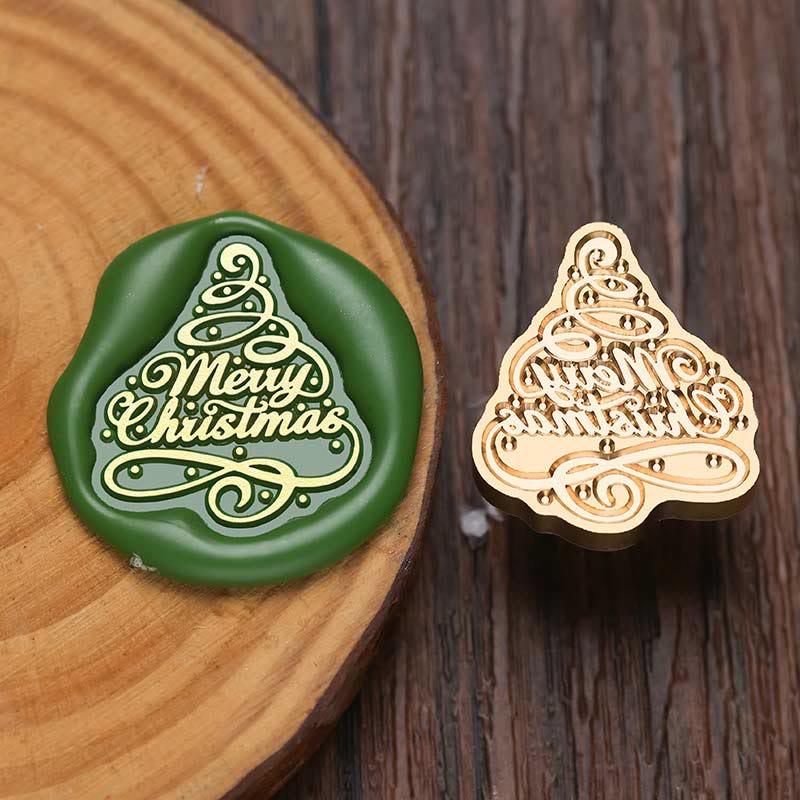 Irregular Brass Head Christmas Icons Wax Seal Stamps Embossed Seal