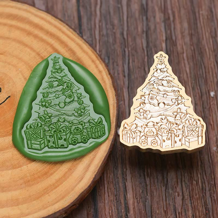 Irregular Brass Head Christmas Icons Wax Seal Stamps Embossed Seal