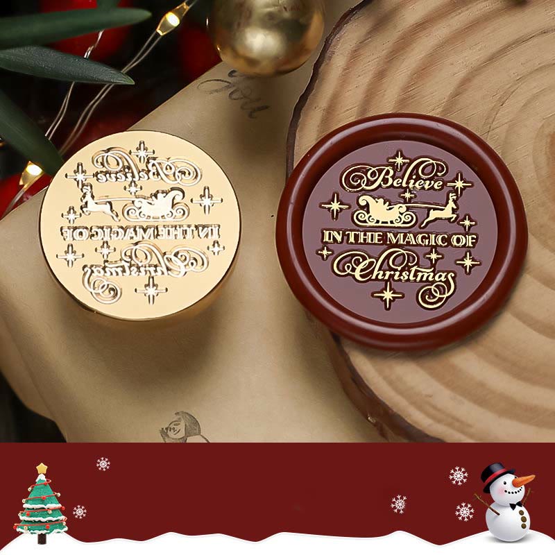 Christmas Theme Brass Head Wax Seal Stamp Irregular Stamp