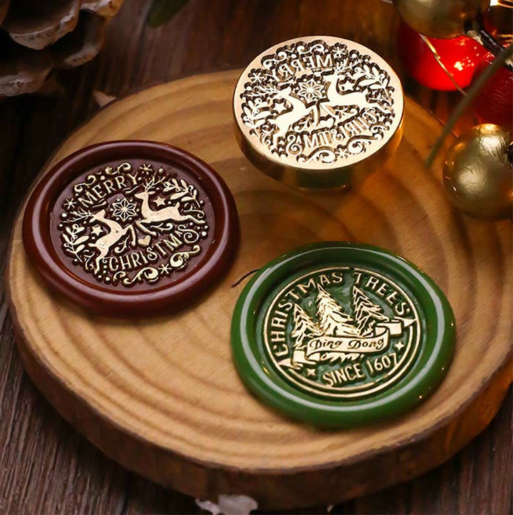 Christmas Theme Brass Head Wax Seal Stamp Irregular Stamp