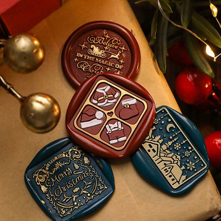 Christmas Theme Brass Head Wax Seal Stamp Irregular Stamp