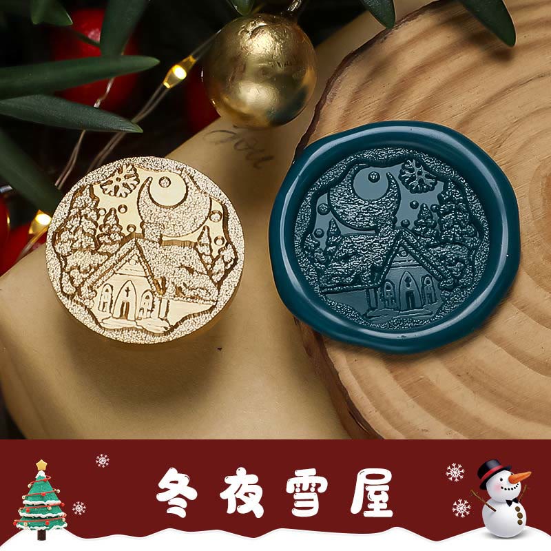 Christmas Theme Brass Head Wax Seal Stamp Irregular Stamp