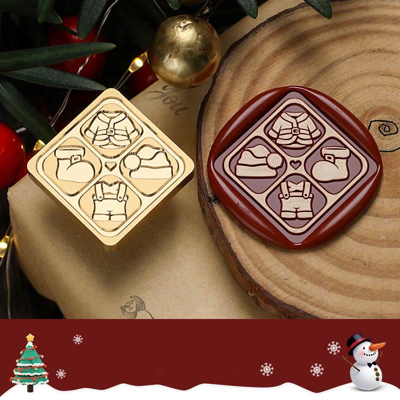 Christmas Theme Brass Head Wax Seal Stamp Irregular Stamp