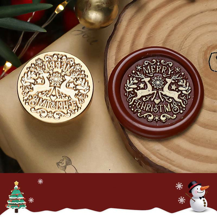 Christmas Theme Brass Head Wax Seal Stamp Irregular Stamp