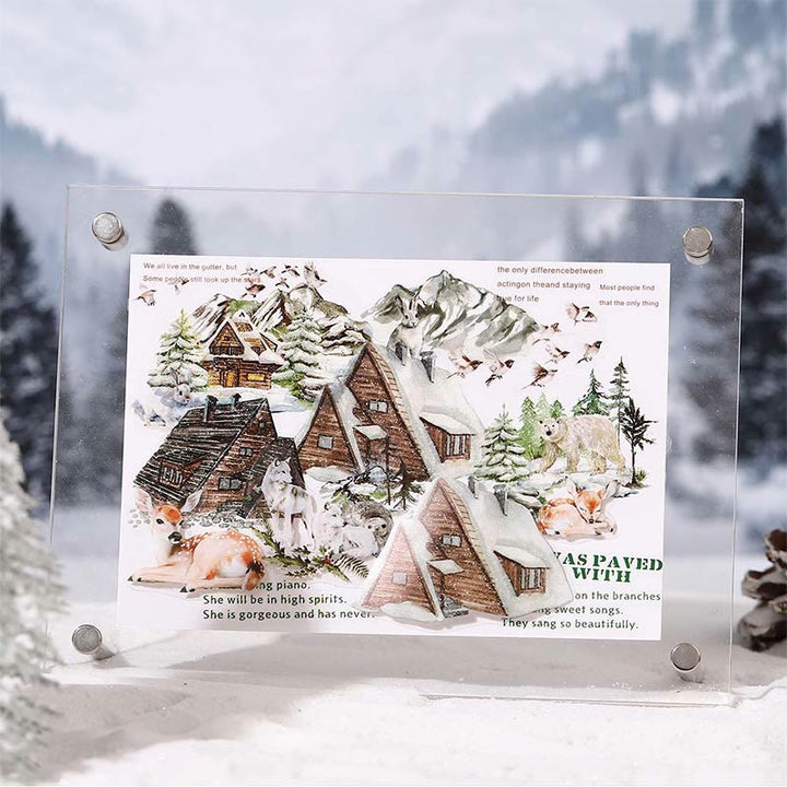 The Snowland Forest Series PET Tape Loop For Journal Crafts