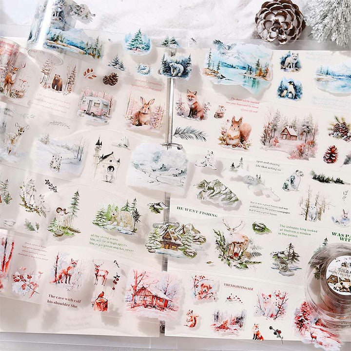 The Snowland Forest Series PET Tape Loop For Journal Crafts