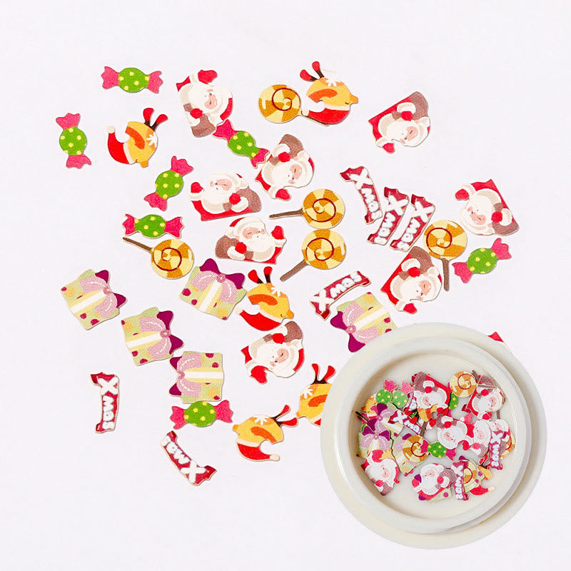 Christmas Confetti Sequins for DIY Crafts Snowman Santa Snowflake Elk