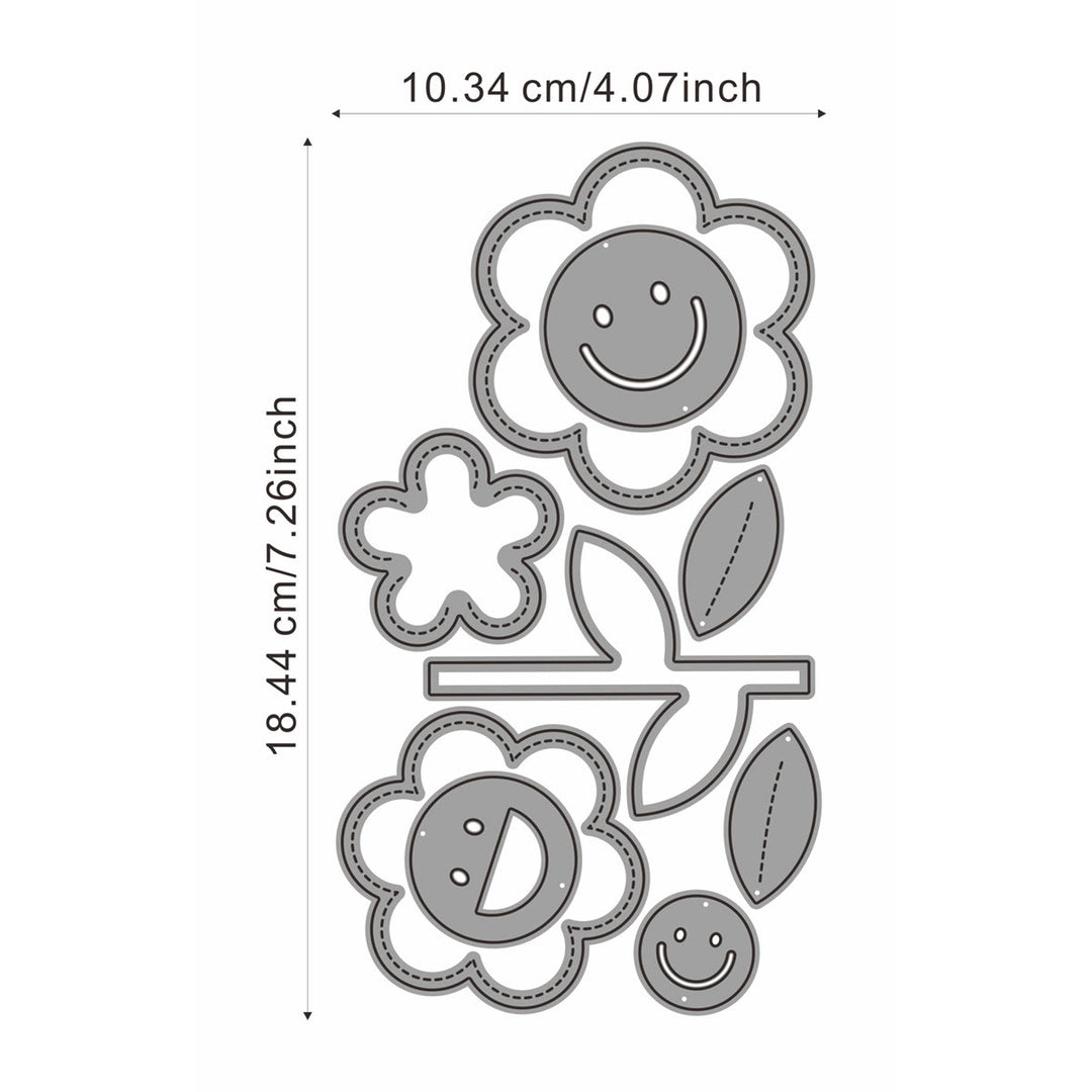 Smile Flower Metal Die Cuts Cutting Dies Stencils for DIY Cards Scrapbooking