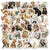 Retro Watercolor Animals Sticker Waterproof Decor Stickers for DIY Crafts
