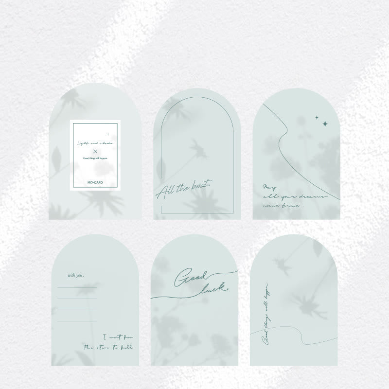 Wind Motion Shadow Series Notes Simple Vingtage Memo Marker