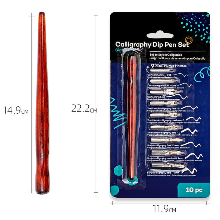 Calligraphy Dip Pen Set For Signing Stationery With 9 Nibs